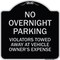 Signmission No Overnight Parking Violators Towed Away Vehicle Owners Expense Alum, 18" L, 18" H, BS-1818-23831 A-DES-BS-1818-23831 - alternate 1